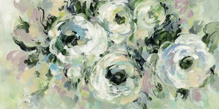 Sage and Lavender Peonies by Silvia Vassileva art print