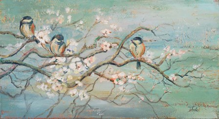 Spring Branch with Birds by Patricia Pinto art print