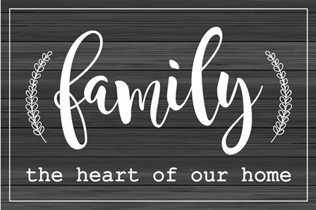 Family is the Heart of Our Home by ND Art &amp; Design art print