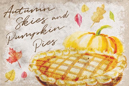 Autumn Skies and Pumpkin Pies by ND Art &amp; Design art print