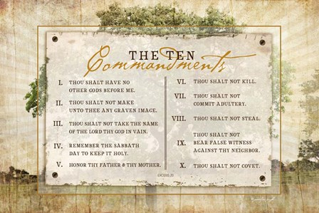 10 Commandments by Jennifer Pugh art print