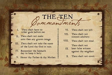 10 Commandments II by Jennifer Pugh art print