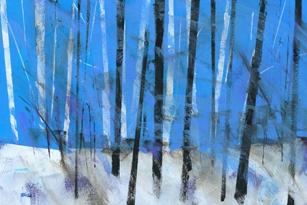 Birch and Black Ash Saplings by Paul Bailey art print