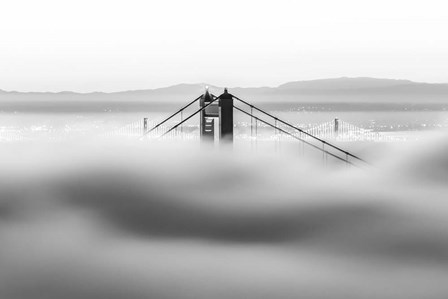 Across the Bay (BW) by Dave Gordon art print