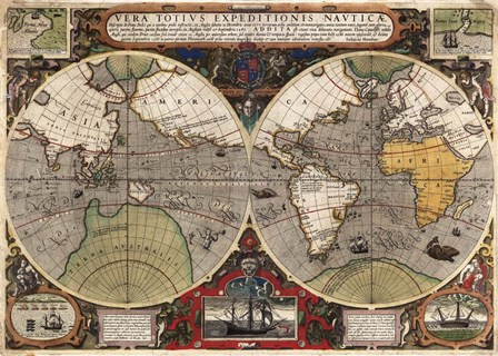 Vera Totius Expeditionis Nauticae by Jodocus Hondius art print