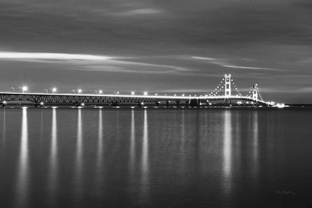 Mackinac Bridge BW by Alan Majchrowicz art print