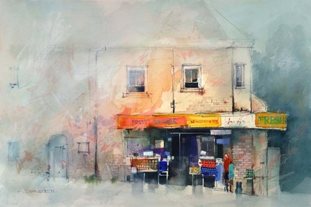 Corner Store by John Lovett art print