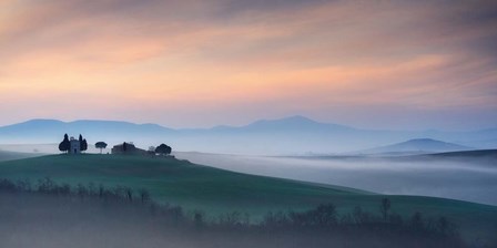 Capella di Vitaleta at Dawn - Tuscany I by Andy Mumford art print