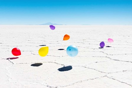 Balloons Three, Salar de Uyuni, Bolivia by Richard Silver art print