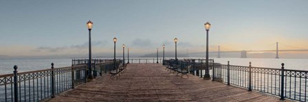 Pier with Bay Bridge Vista by Alan Blaustein art print