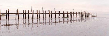 Vintage Pier at Fishing Village by Alan Blaustein art print