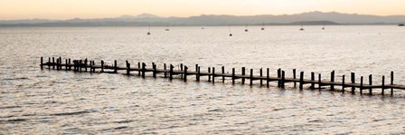 Vintage Pier Morning Vista by Alan Blaustein art print