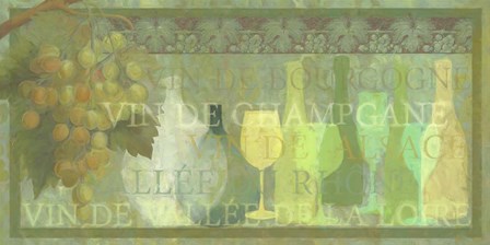 Wining and Dining Vin Blanc by Cora Niele art print