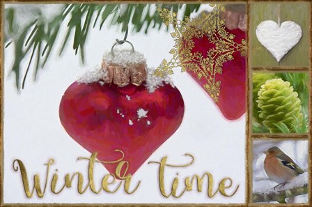 Winter Time Heart by Cora Niele art print