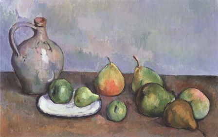 Still Life with Pitcher and Fruit by Paul Cezanne art print