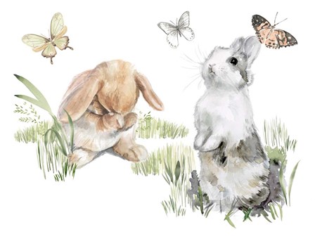 English Bunnies I by Jennifer Parker art print