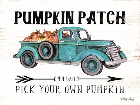 Pumpkin Patch Open Daily by Cindy Jacobs art print