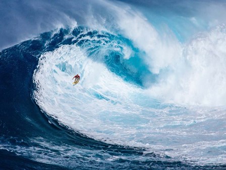 Surfing the Big Wave, Tasmania by Pangea Images art print