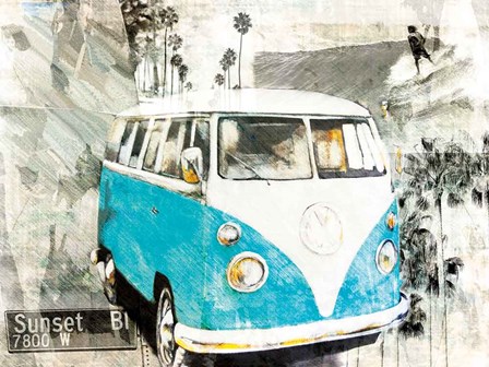 Hippie Van by Bresso Sola art print