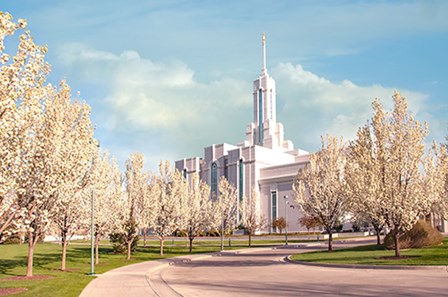 Mt. Timpanogas Temple by Ramona Murdock art print