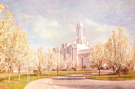 Mt. Timpanogas Temple II by Ramona Murdock art print