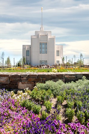 Twin Falls Temple by Ramona Murdock art print