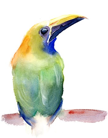 Green Bird II by Olga Shefranov art print