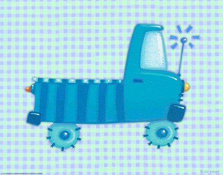 Blue Truck by Yellow Caf&#233; art print