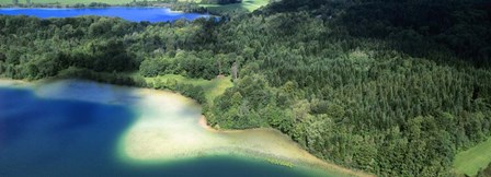 Aerial View of a Lake, Grand Lac Maclu, France by Panoramic Images art print