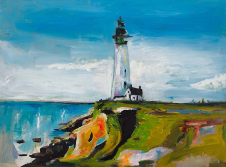 Lighthouse on a Cliff by Andy Beauchamp art print