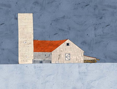 Barn and Silo by Ynon Mabat art print