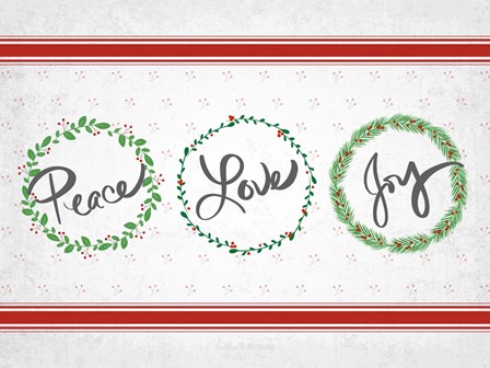 Holly Wreath Trio by Anna Quach art print