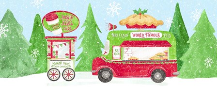 Food Cart Christmas panel I by Tara Reed art print