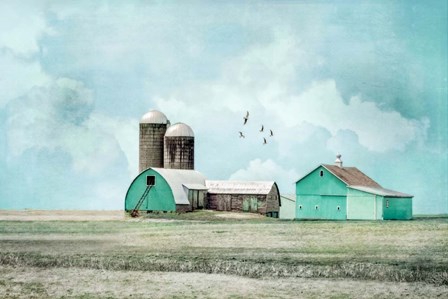 Aqua Barns by Brooke T. Ryan art print