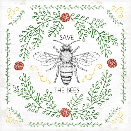 Save the Bees by Jennifer Pugh art print