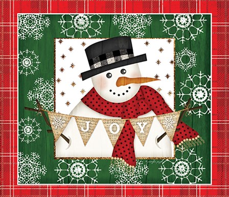 Joy Snowman by Jennifer Pugh art print