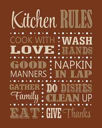 Kitchen Rules by Tamara Robinson art print