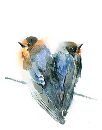 Bird Love by Olga Shefranov art print