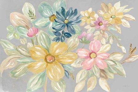 June Bloom Gray by Silvia Vassileva art print