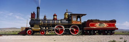 Train Engine On A Railroad Track, Locomotive 119, Utah by Panoramic Images art print