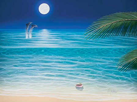 Moonlit Palms by Dan Mackin art print