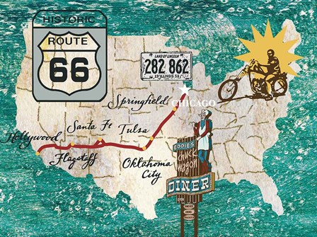 Retro Roadtrip II by James Nocito art print