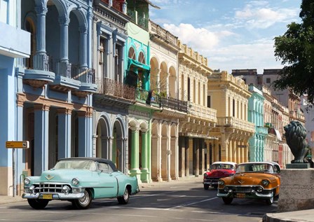 Avenida in Havana, Cuba by Pangea Images art print