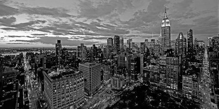 Chelsea and Midtown Manhattan (BW detail) by Richard Berenholtz art print