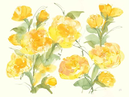 Sunshine Peonies by Chris Paschke art print