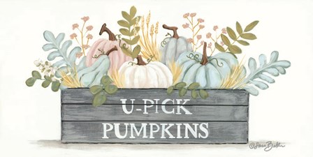 U-Pick Pumpkins by Sara Baker art print