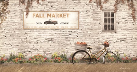 Fall Market with Bike by Lori Deiter art print