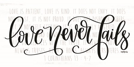 Love Never Fails by Imperfect Dust art print