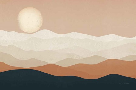 Mojave Mountains and Moon by Ryan Fowler art print