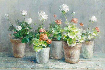 Farmhouse Geraniums Crop by Danhui Nai art print